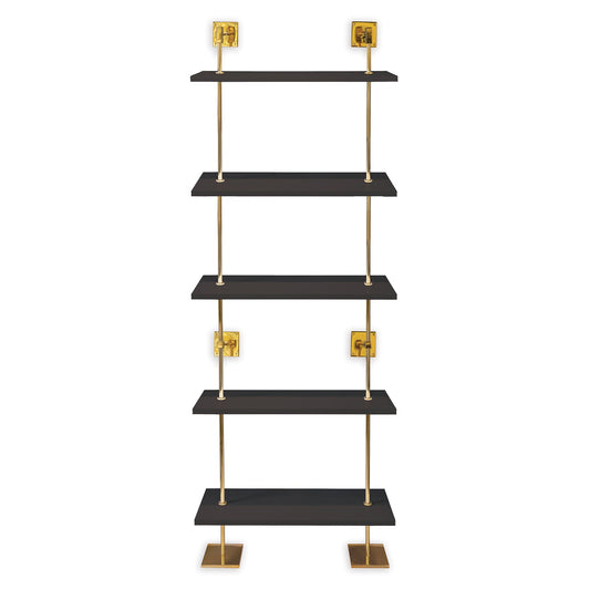 Port 68 Marais 5-Tier Shelf in Black, 36" Wide
