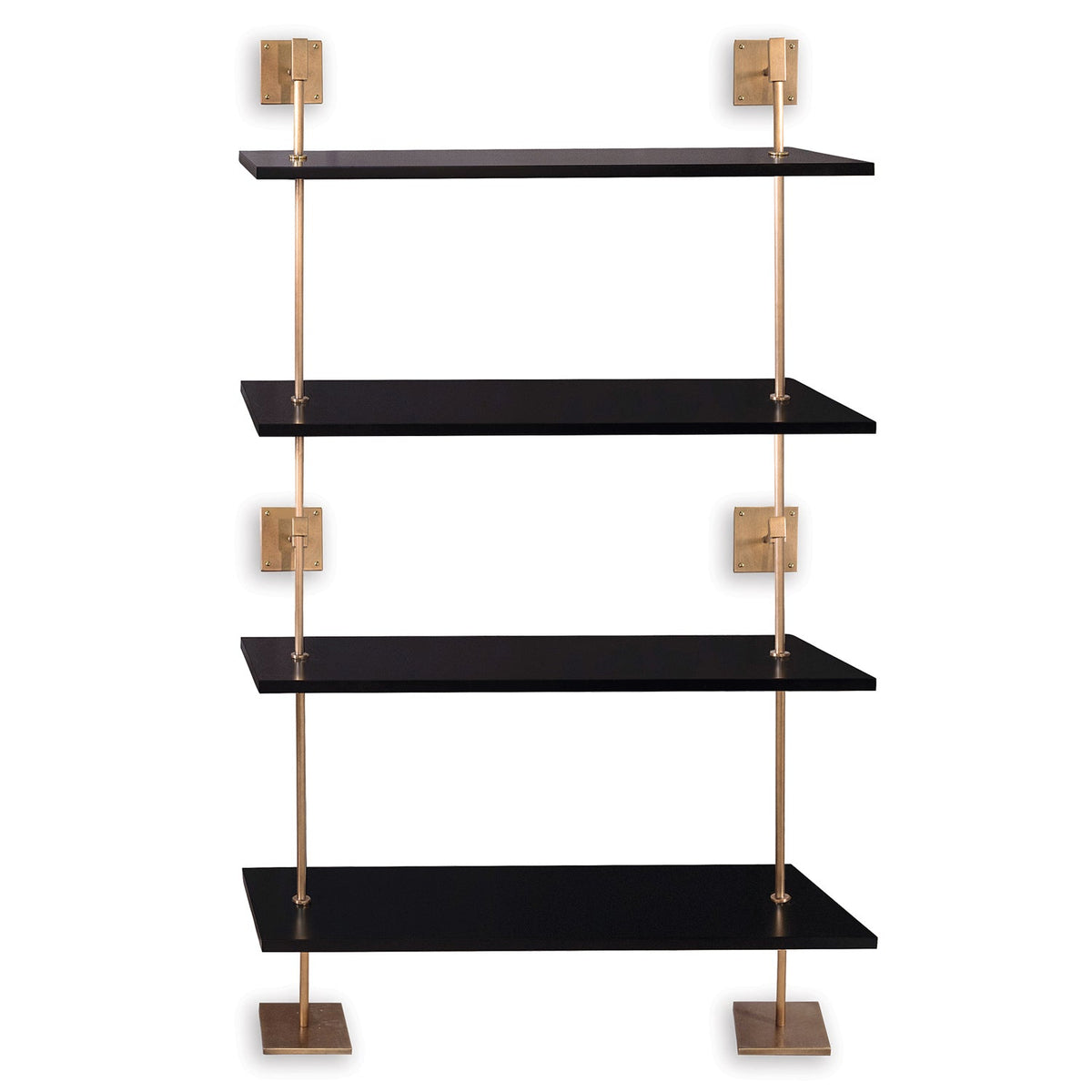 Port 68 Marais 4-Tier Shelf Aged Brass