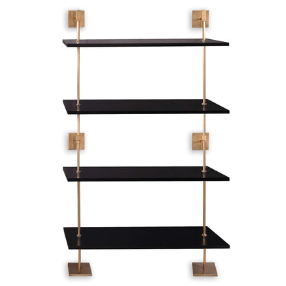 Port 68 Marais 4-Tier Shelf Aged Brass