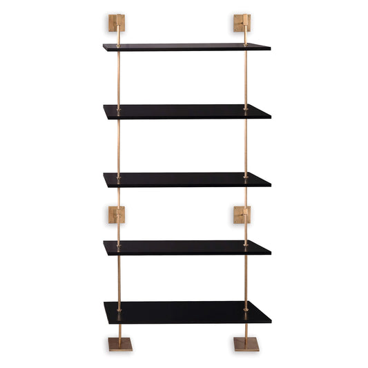 Port 68 Marais 5-Tier Shelf in Black, 48" Wide