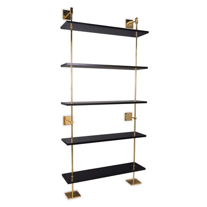 Marais 5-Tier Shelf Black / Gold