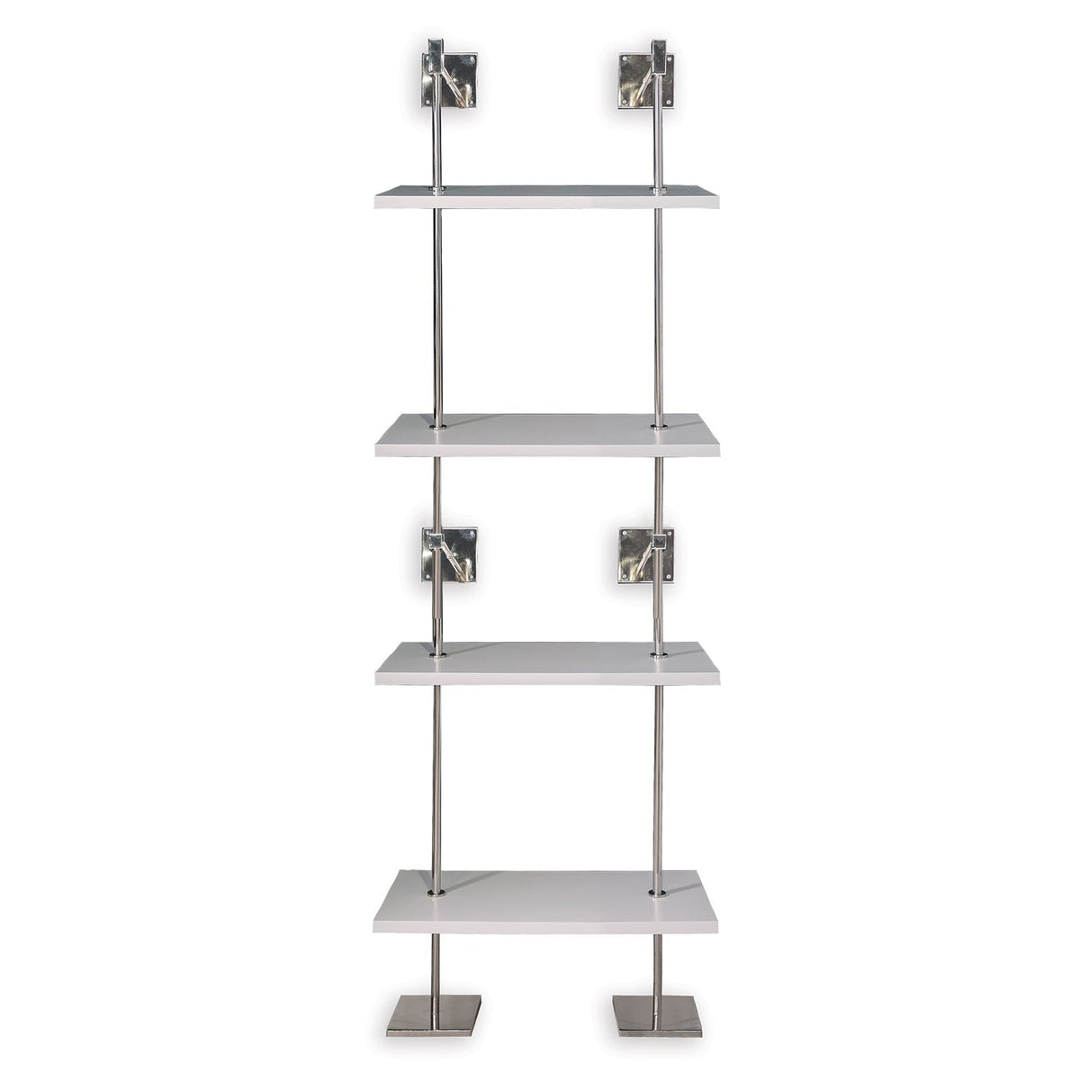 Marais 4-Tier Shelf White / Nickel