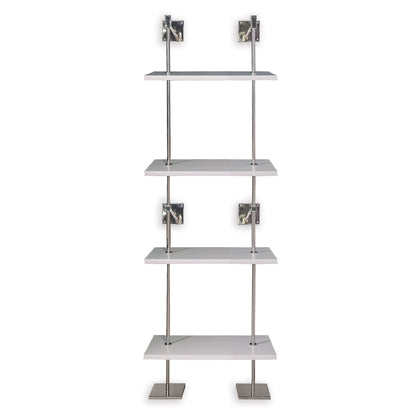 Marais 4-Tier Shelf White / Nickel