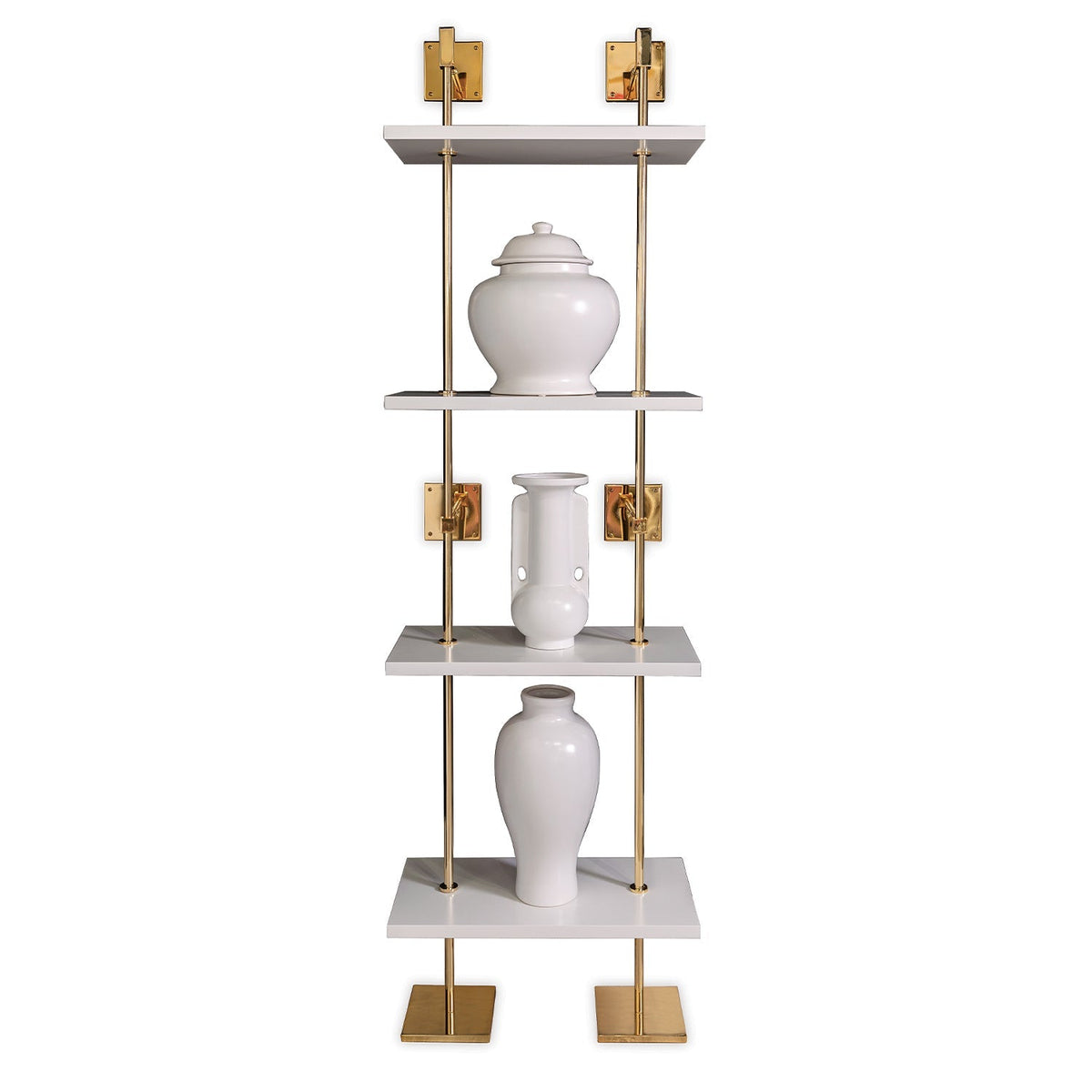 Marais 4-Tier Shelf White / Gold