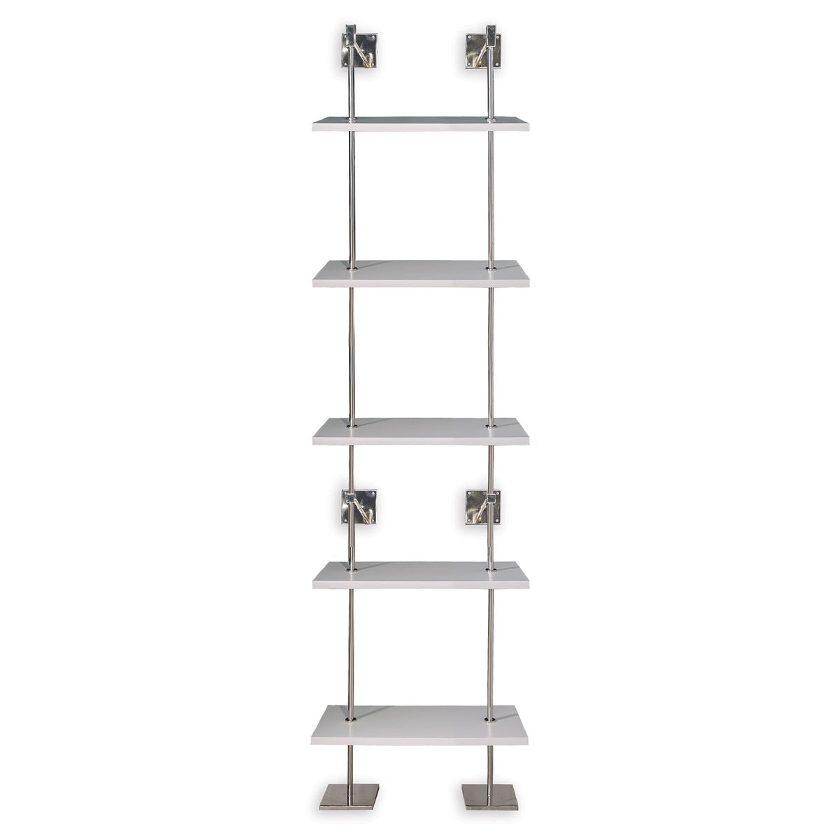 Marais 5-Tier Shelf White / Nickel