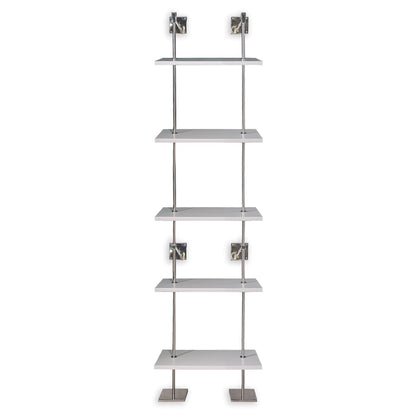 Marais 5-Tier Shelf White / Nickel
