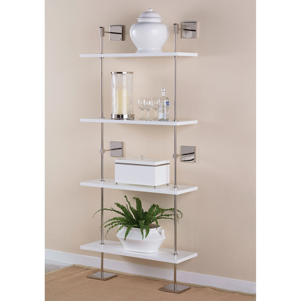 Port 68 Marais 4-Tier Shelf Nickel