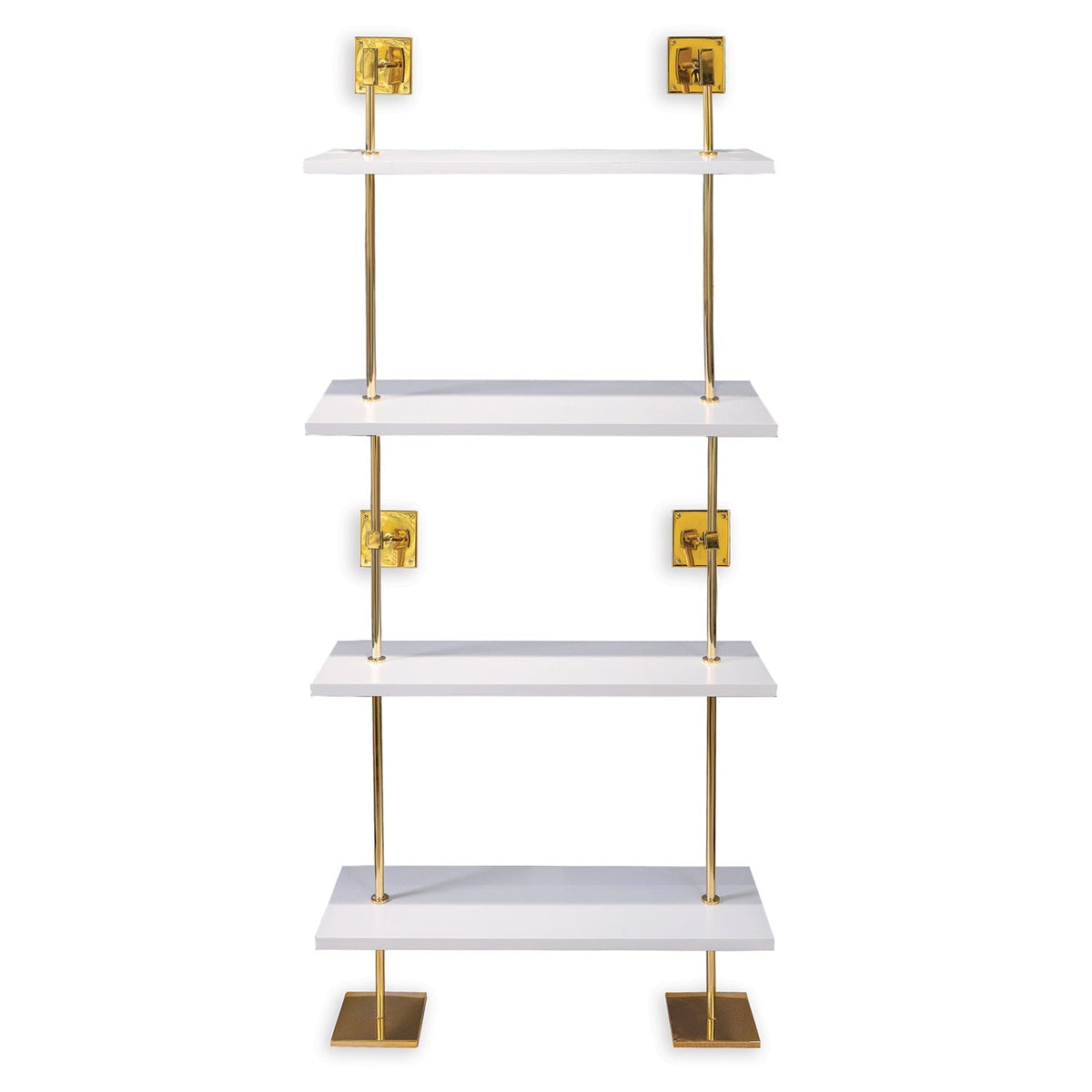 Marais 4-Tier Shelf White / Gold