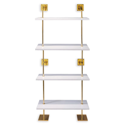 Marais 4-Tier Shelf White / Gold