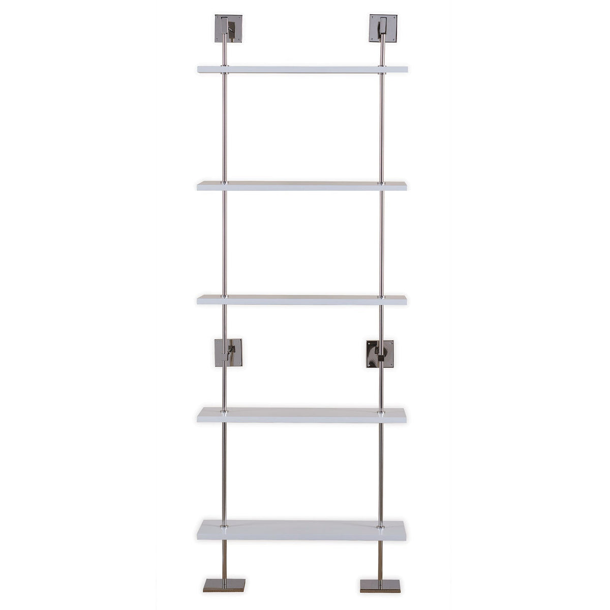 Marais 5-Tier Shelf White / Nickel