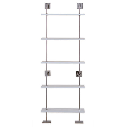 Marais 5-Tier Shelf White / Nickel