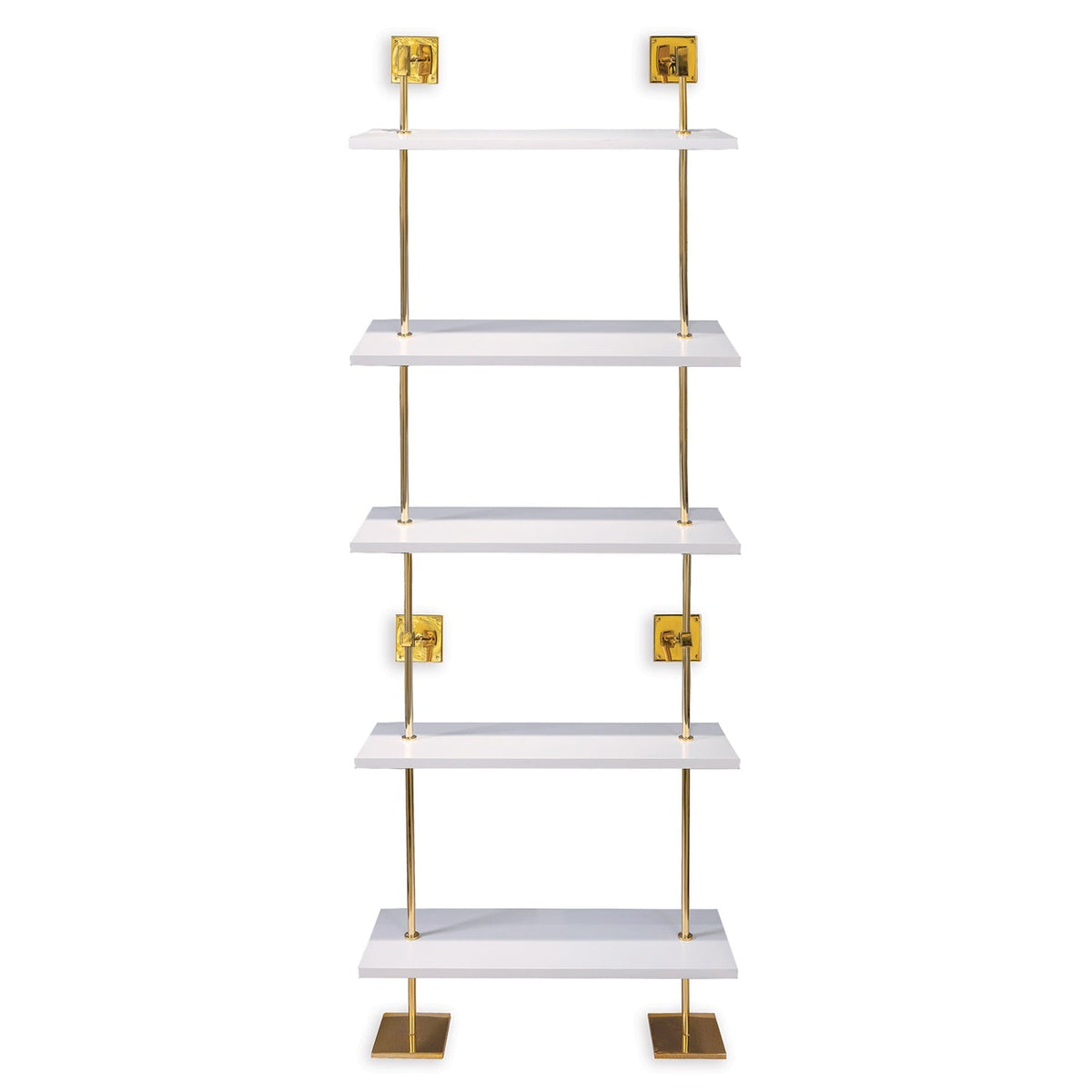 Marais 5-Tier Shelf White / Gold