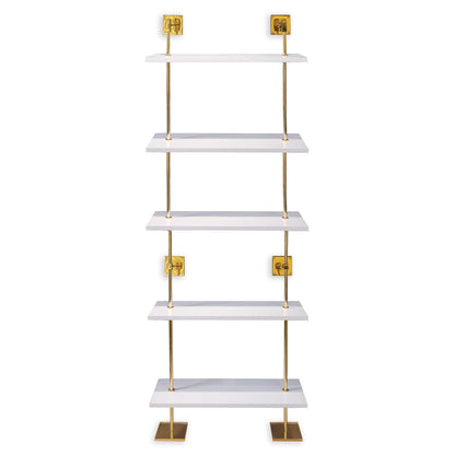 Marais 5-Tier Shelf White / Gold