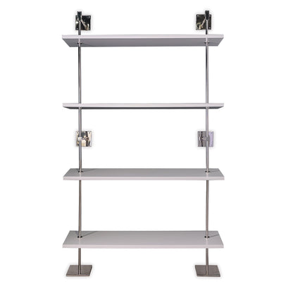 Marais 4-Tier Shelf White / Nickel