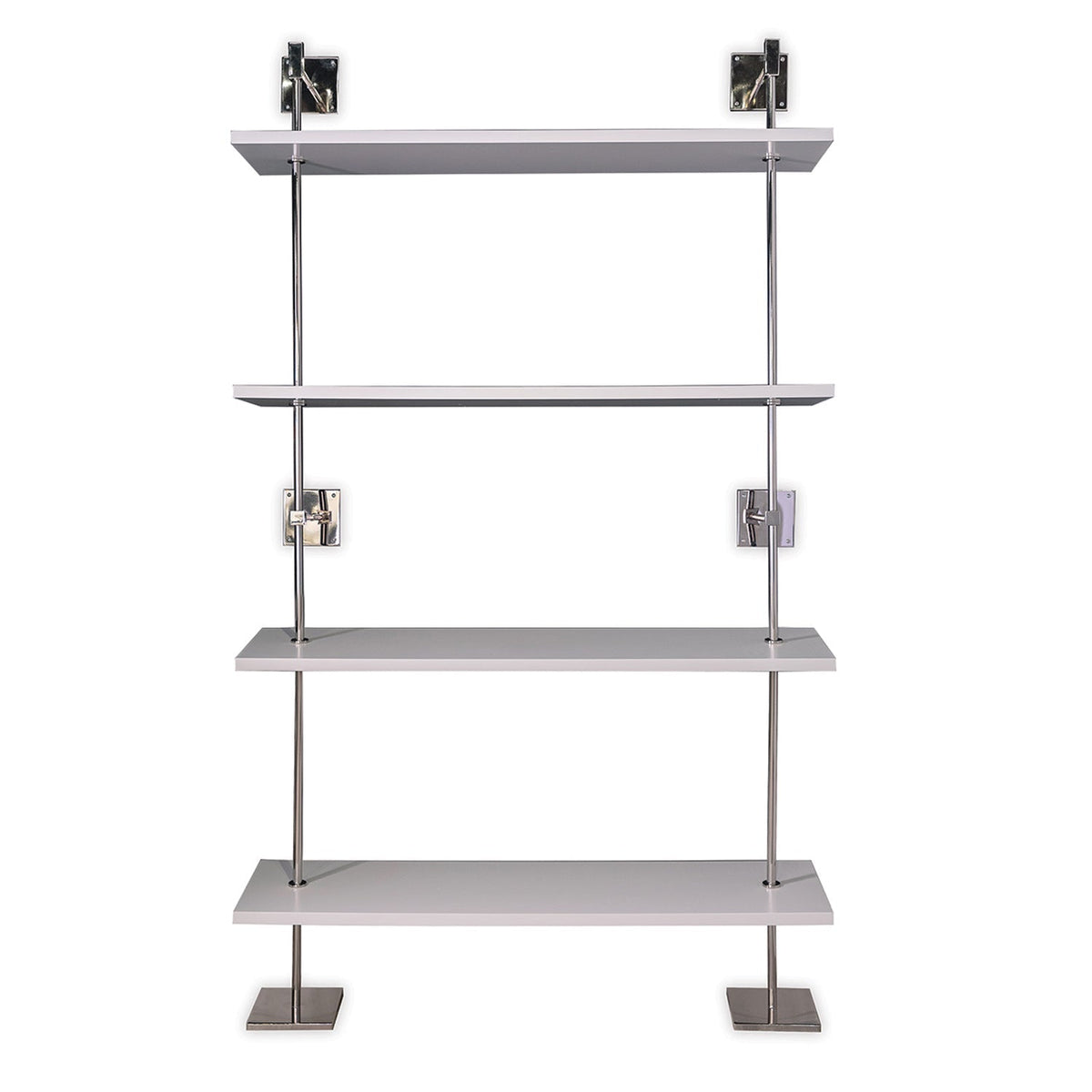 Marais 4-Tier Shelf White / Nickel