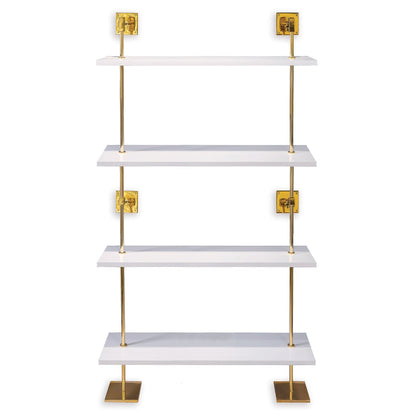 Marais 4-Tier Shelf White / Gold