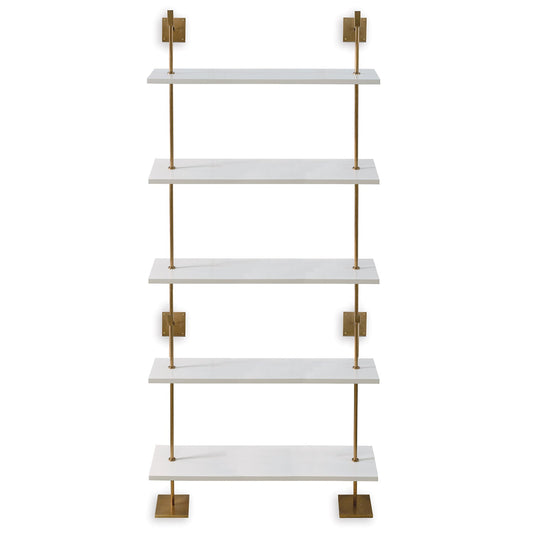 Port 68 Marais 5-Tier Shelf Aged Brass