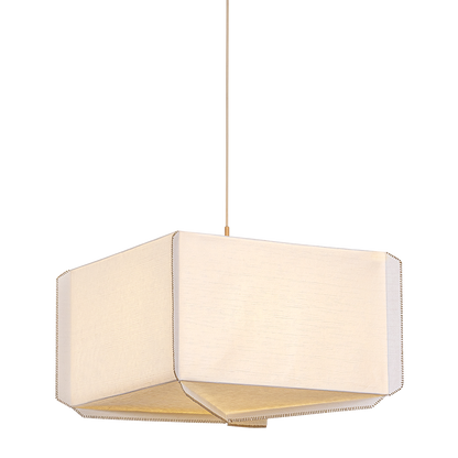 Hudson Valley Louise 3-Light Pendant Patina Gold Leaf