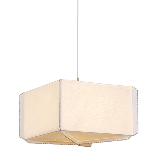 Hudson Valley Louise 3-Light Pendant Patina Gold Leaf