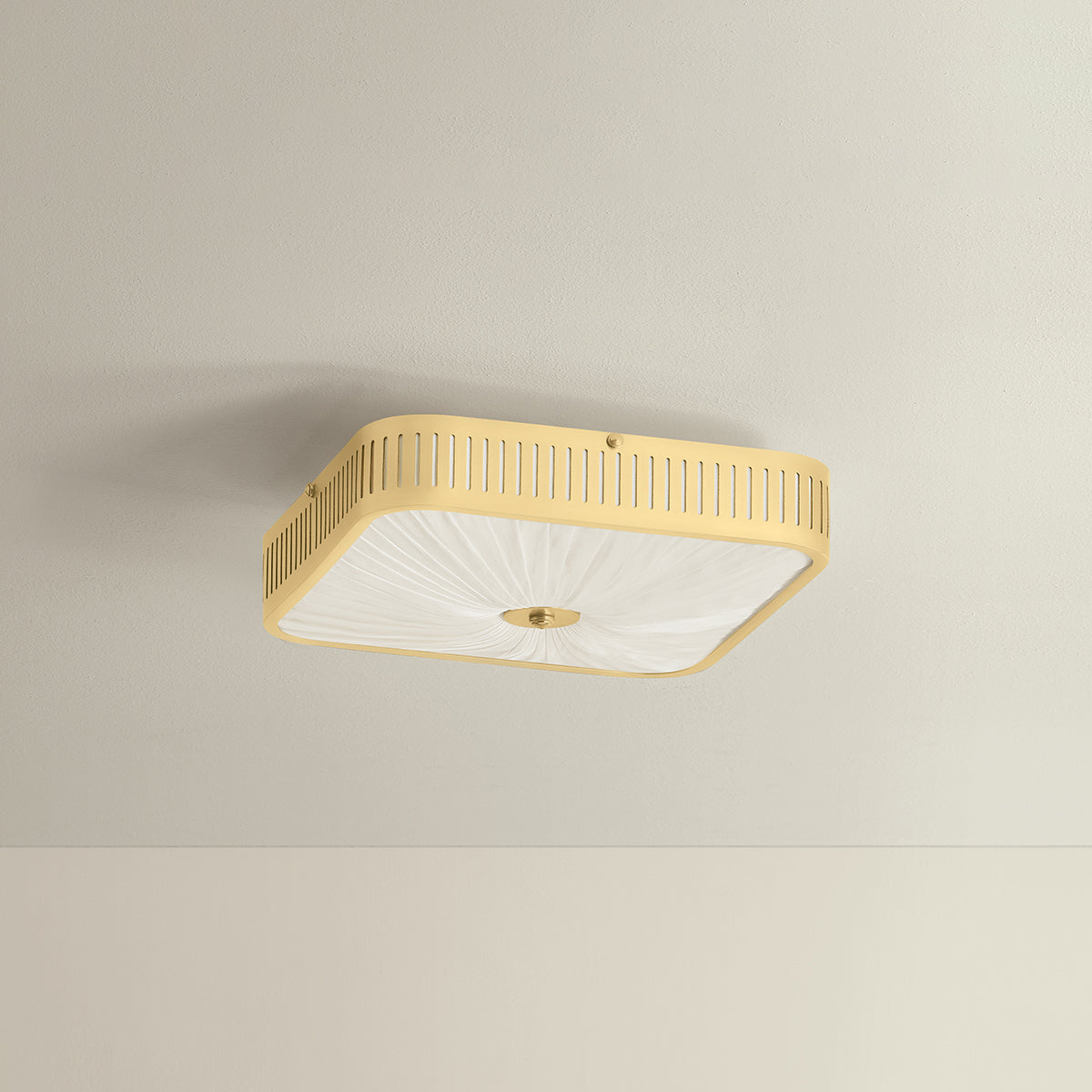 Hudson Valley Henri 4-Light Semi-Flush Mount Aged Brass detail view 1