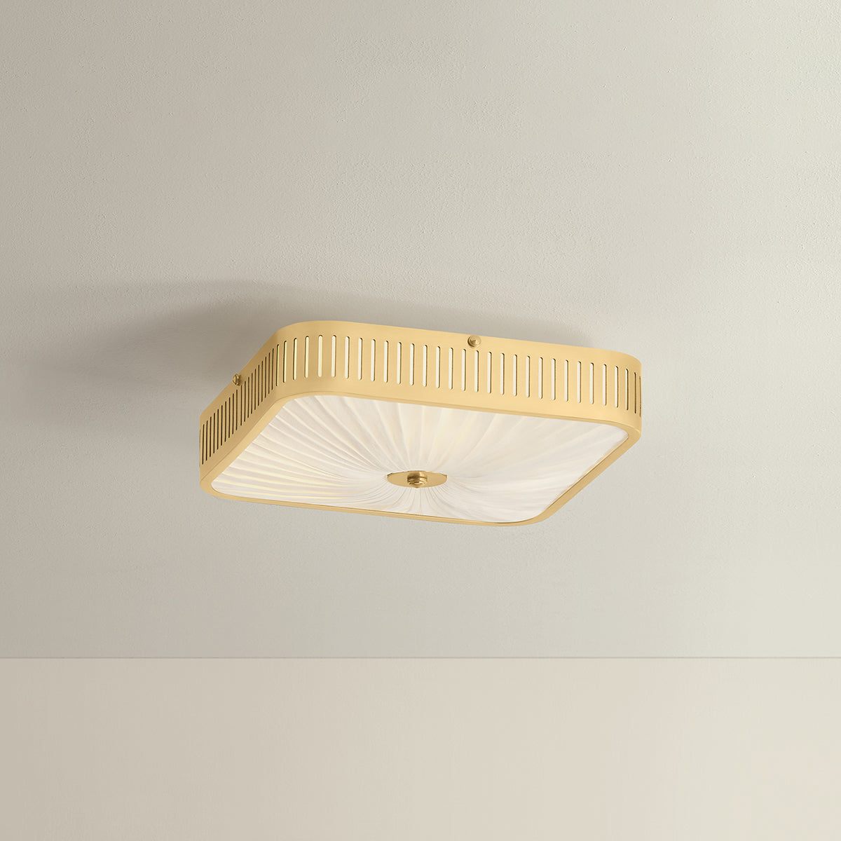 Hudson Valley Henri 4-Light Semi-Flush Mount Aged Brass detail view 2