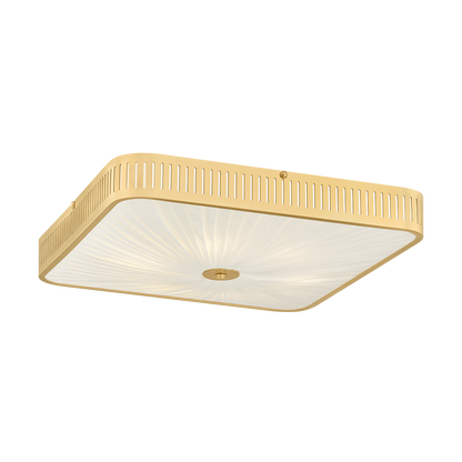 Hudson Valley Henri 6-Light Semi-Flush Mount Aged Brass