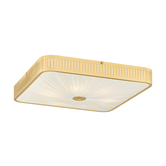 Hudson Valley Henri 6-Light Semi-Flush Mount Aged Brass
