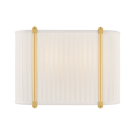 Hudson Valley Cornell 12" 2-Light Wall Sconce Aged Brass