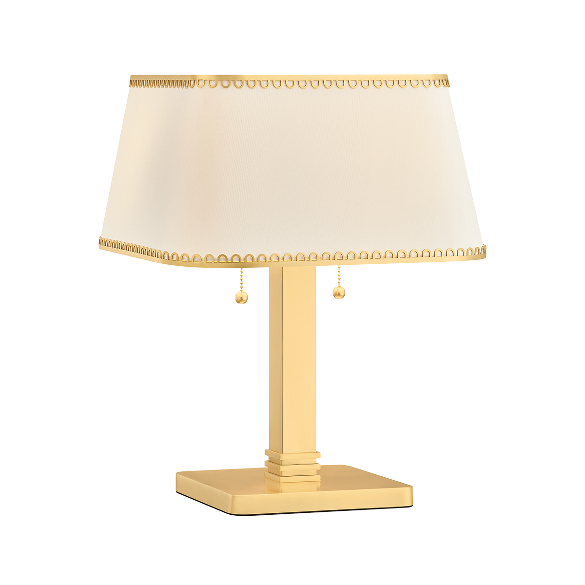Hudson Valley Claude 2-Light Table Lamp Aged Brass