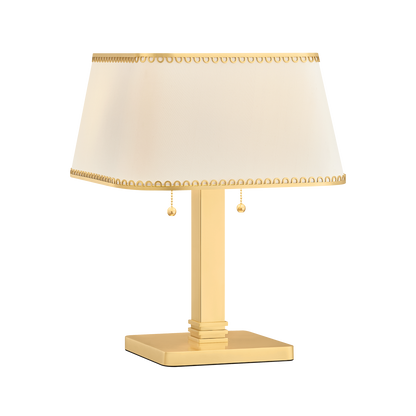 Hudson Valley Claude 2-Light Table Lamp Aged Brass