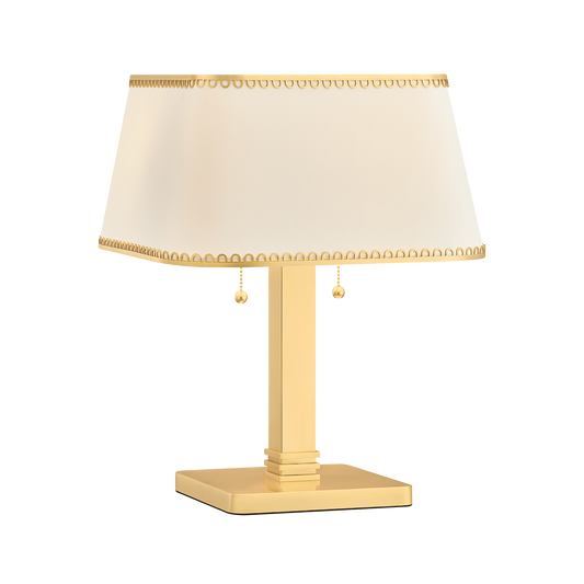 Hudson Valley Claude 2-Light Table Lamp Aged Brass