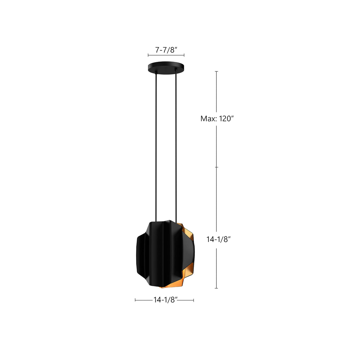 Akira 14" 2-Light Pendant