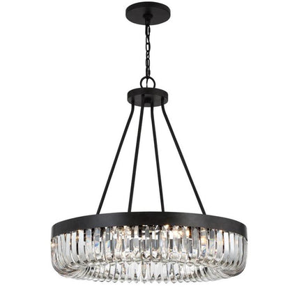 Crystorama Alister Chandelier Charcoal Bronze