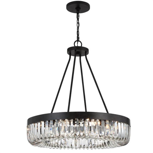 Crystorama Alister Chandelier Charcoal Bronze