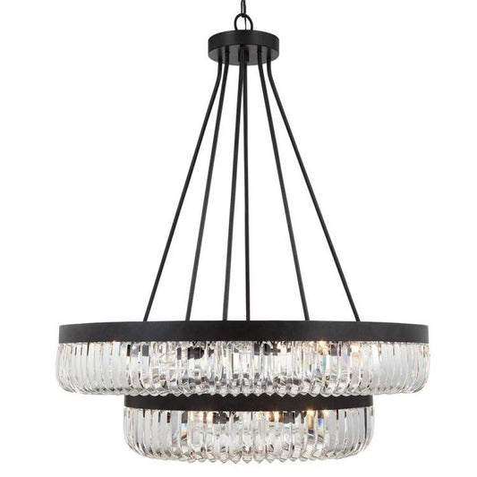Crystorama Alister Chandelier Charcoal Bronze