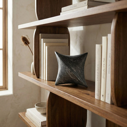 Noir Balsac Object Sculpture Black styled in an interior setting