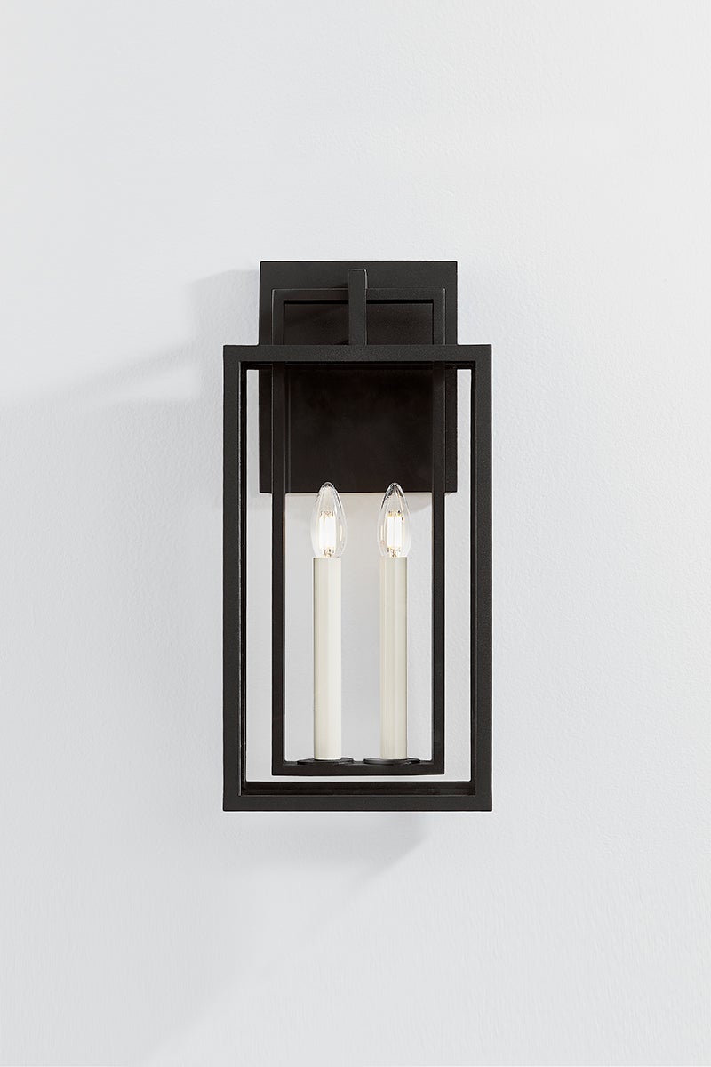 Troy Amire Outdoor Wall Sconce Textured Black Detail 3