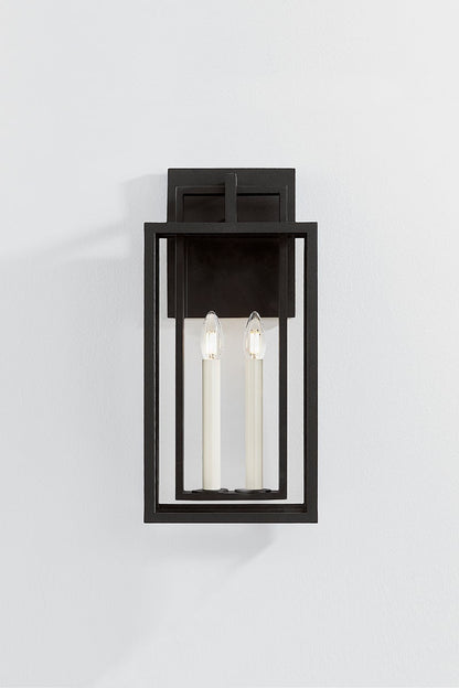 Troy Amire Outdoor Wall Sconce Textured Black Detail 3