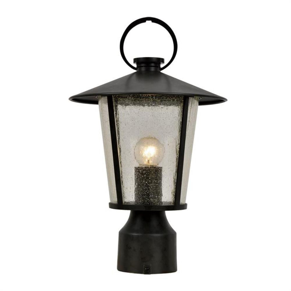 Crystorama Andover Post Light Matte Black