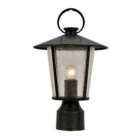 Crystorama Andover Post Light Matte Black