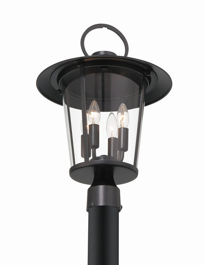 Crystorama Andover Post Light Matte Black