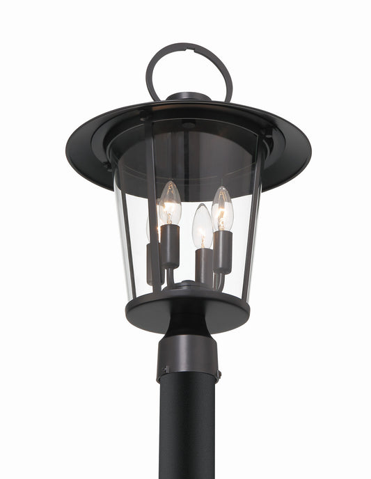 Crystorama Andover Post Light Matte Black
