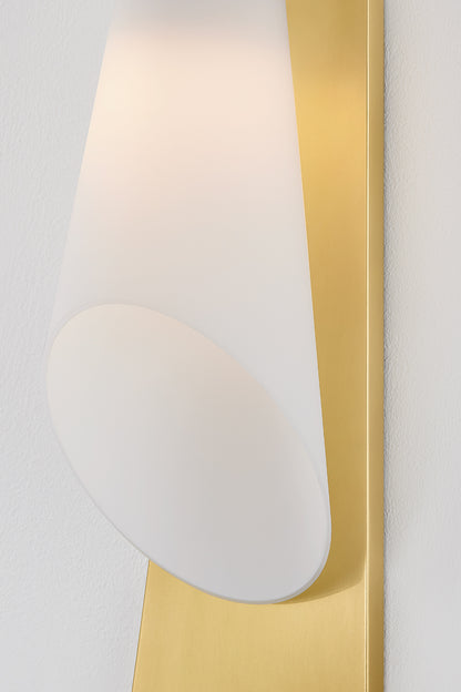 Hudson Valley Andros Wall Sconce Aged Brass detail view 4