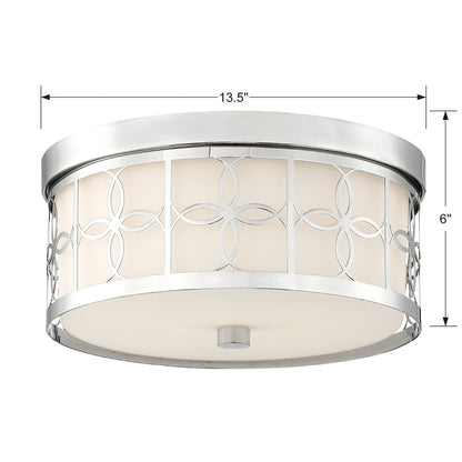 Crystorama Anniversary Flush Mount Vibrant Gold
