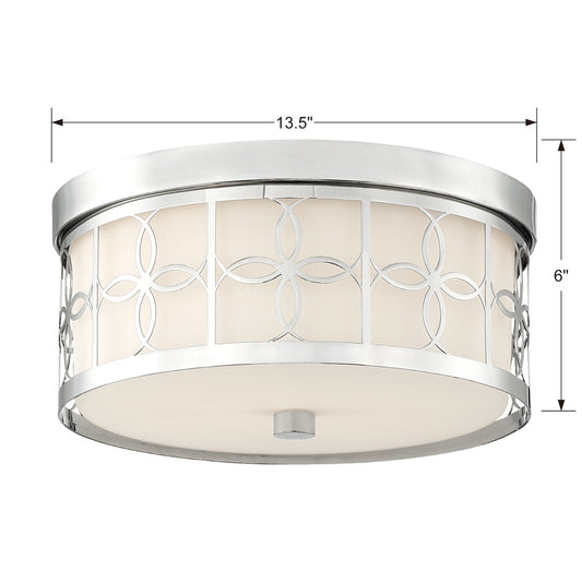 Crystorama Anniversary Flush Mount Vibrant Gold
