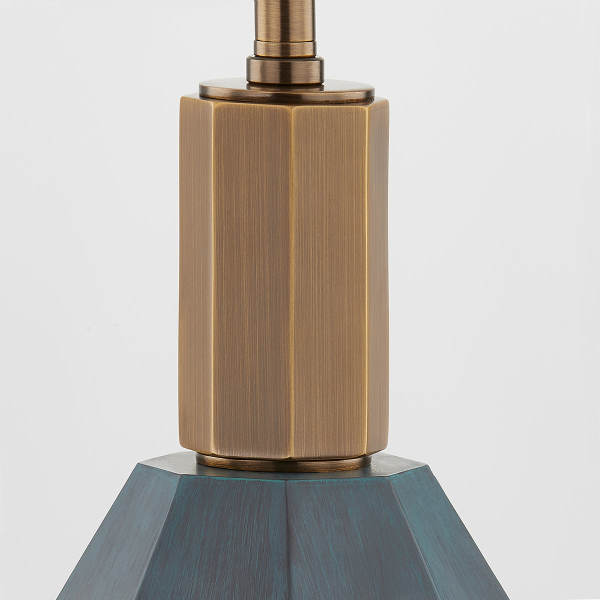 Troy Huntley Pendant Patina Brass / Verdigris Detail 1