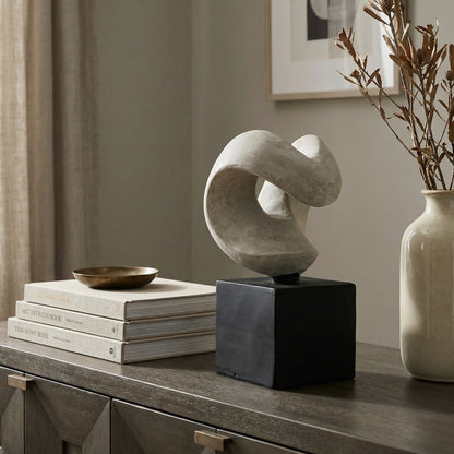 Noir Nobuko Sculpture Matte Black styled in an interior setting