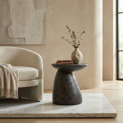 Noir Kurokawa Side Table Black styled in an interior setting