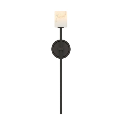 Crystorama Aragon 1-Light Wall Sconce Matte Black Stone - detail