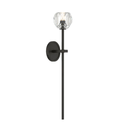 Crystorama Aragon 1-Light Wall Sconce Matte Black Crystal